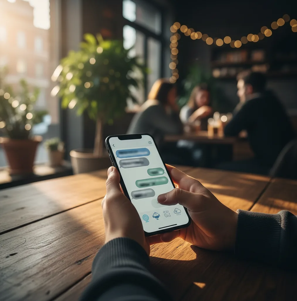 Phone screen showing multiple AI models and a quick prompt with short answers