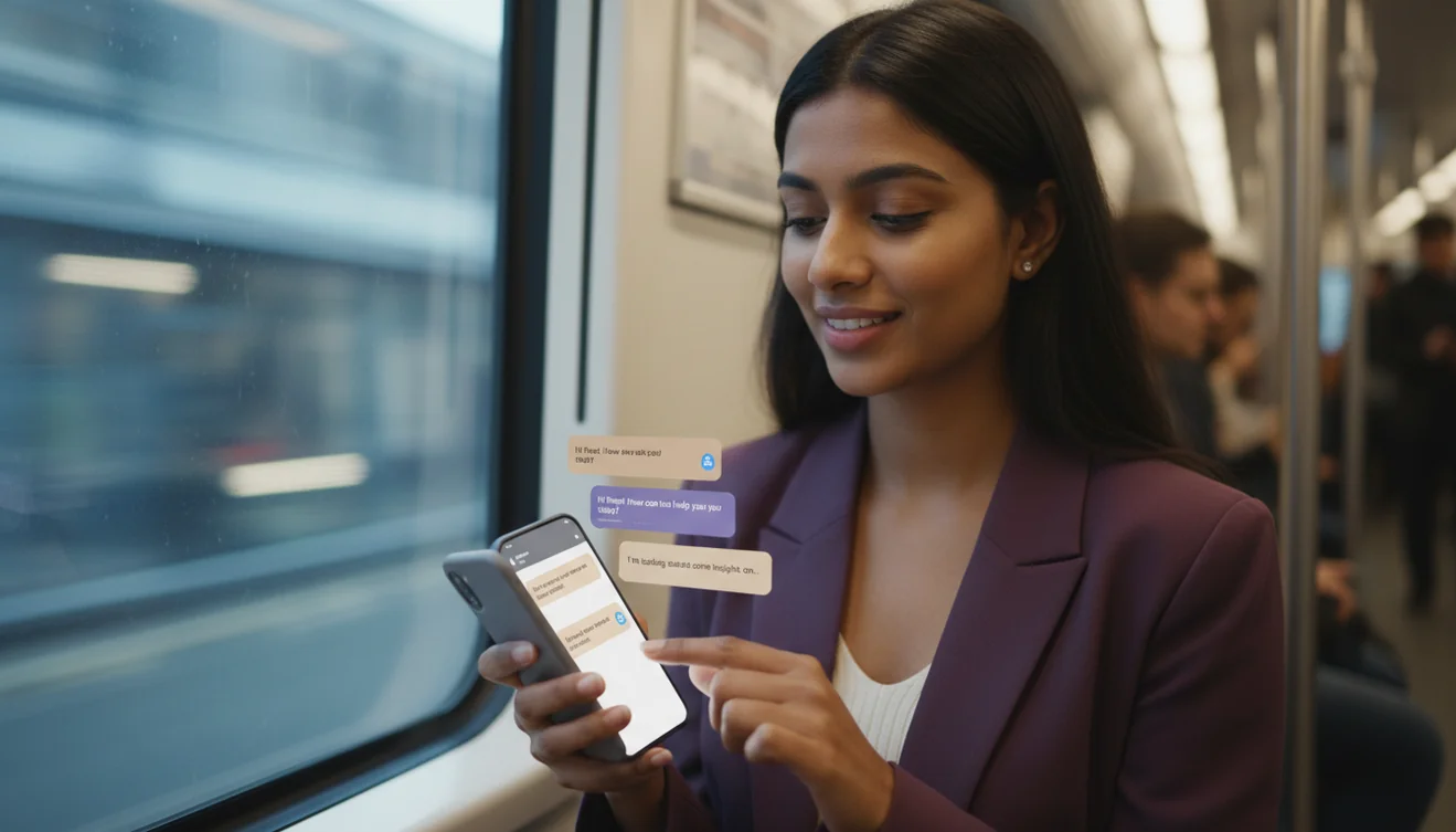 Talk to AI chatbot app on mobile device for free AI conversations