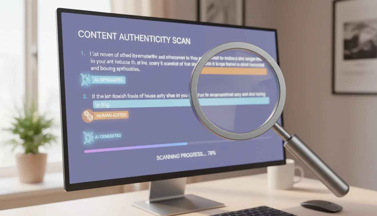 AI detector tool free online showing text analysis interface
