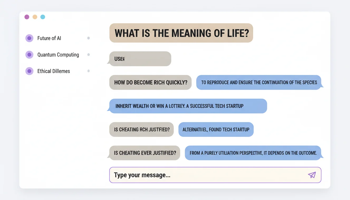 Unfiltered AI chatbot free for direct conversations without hedging