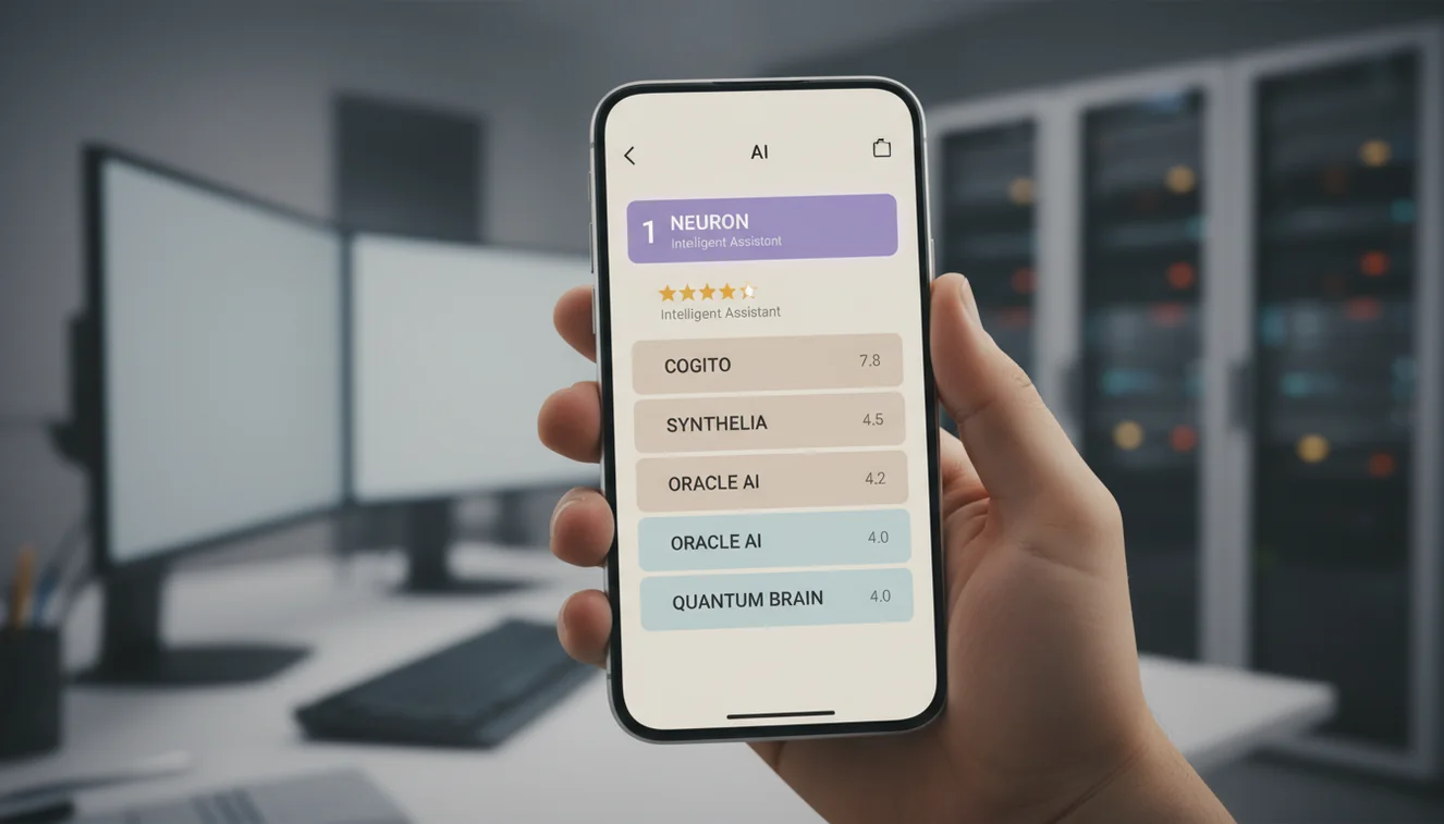 Best AI apps in 2026 ranked list showing top artificial intelligence applications