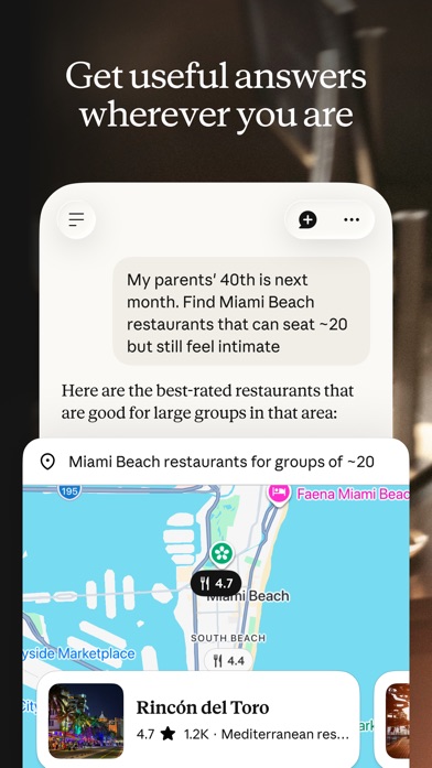 Claude screenshot from the App Store listing