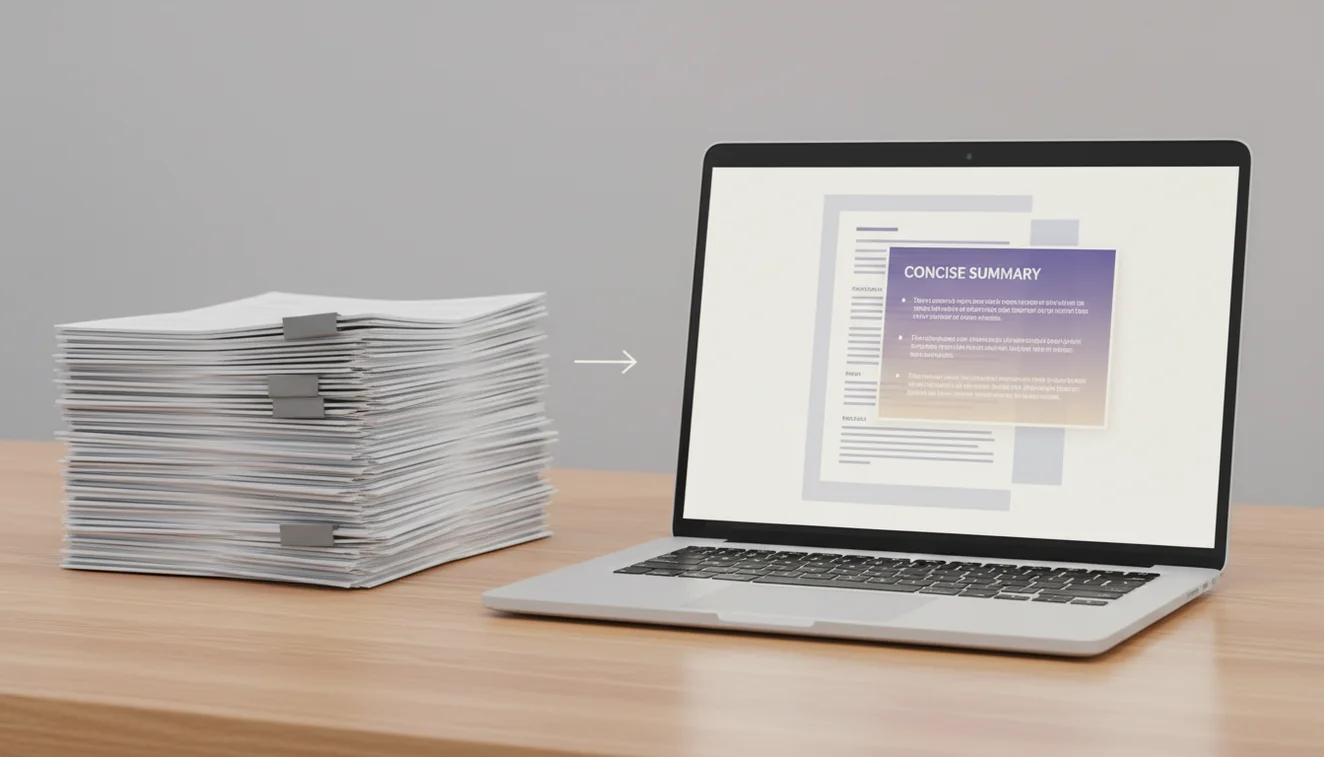 PDF AI summarizer tool providing instant document analysis and summaries