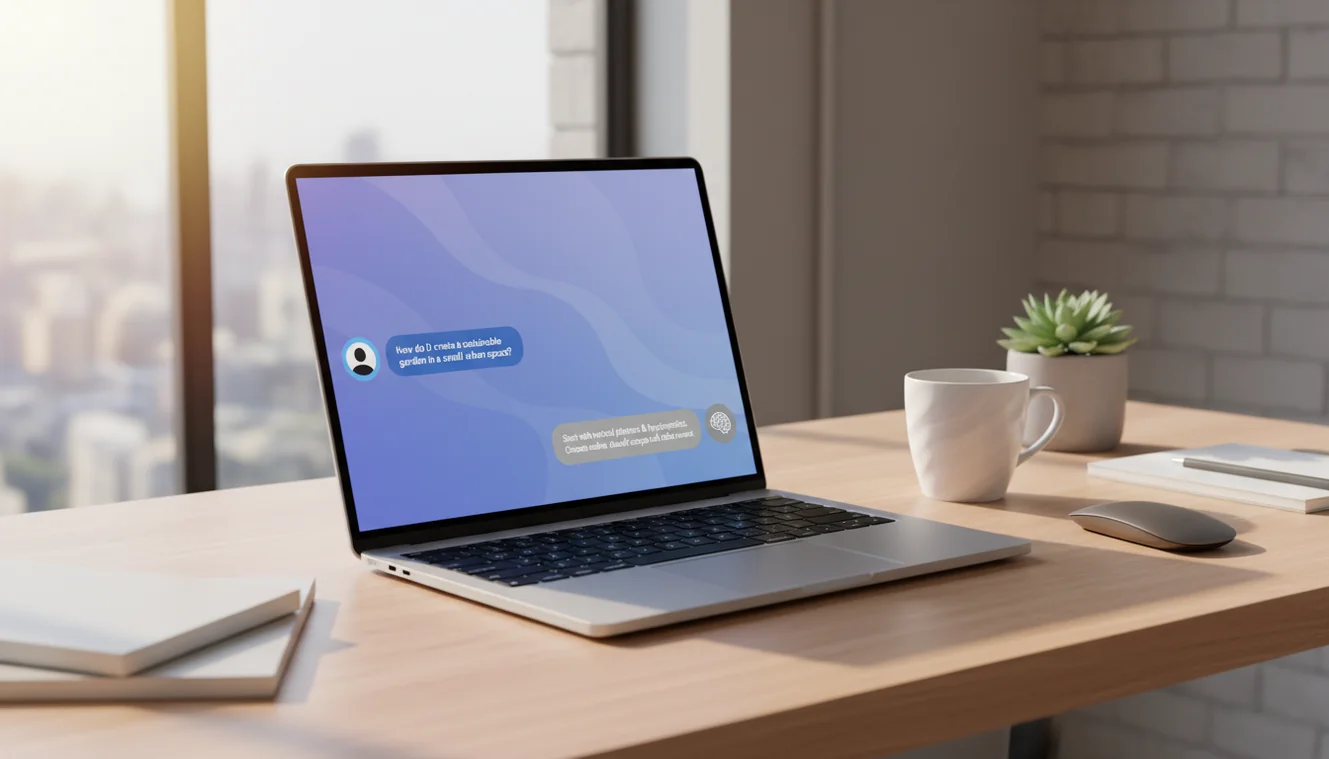 AI chat conversation interface showing free online AI assistant